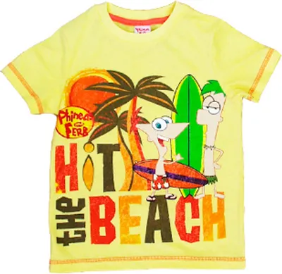 Produktbild von 74027 Disney Phineas and Ferb Jungen T-Shirt Gelb Gr.104