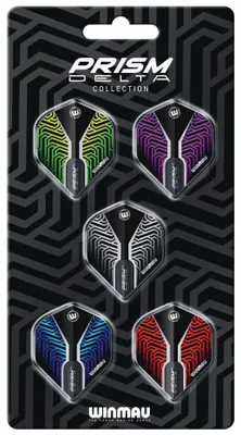 Productafbeelding van Winmau Dart Flights Set, Prism Delta Collectie, Zilver, 5 verschillende vormen