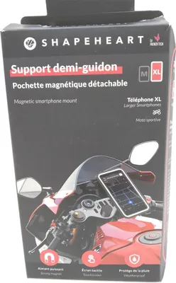 Produktbild von Shapeheart französische Innovation Telefonhalterung Sportmotorräder Lenkerhälften AntiVibration wetterfest universell