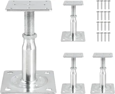 Obrázok produktu pre Nastaviteľné konzoly na stĺpiky 90-140 mm, 4 ks, pozinkovaná oceľ so skrutkami, pre záhradu