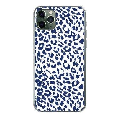 Produktbild von MuchoWow® Handyhülle Schutzhülle Hülle für iPhone 11 Pro Max Panther Druck - Blau - Abstrakt Silikon Softcase Handy Hülle - Schutz