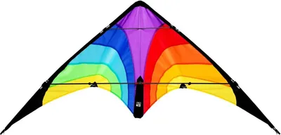 Produktbild von Wolkenstürmer Lenkdrachen Fancy (regenbogen), Sportlenkdrachen mit Glasfasergestänge - flugfertig inkl. Schnüre und Lenkschlaufen
