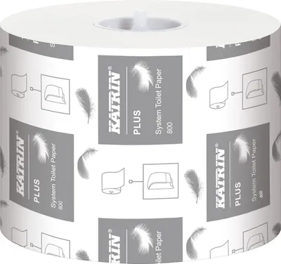 Zdjęcie produktu dla KATRIN® 66940 Papier toaletowy Plus System Toilet 800 - 2-warstwowy, biały, 36 rolek po 800 arkuszy każda