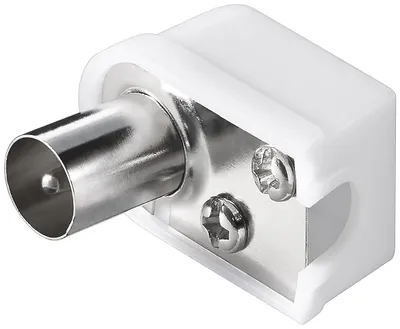 Produktbild von Koax-Winkelstecker mit Schraubbefestigung, slim