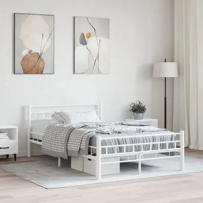 Produktbild von Bettgestell Weiß Metall 140x200 cm , Klassische Betten Design 2024