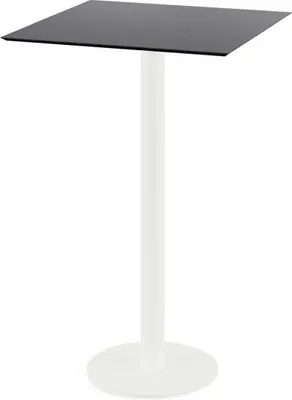 Produktbild von Urban Stehtisch Weiß gestell + Schwarz HPL 70x70 cm
