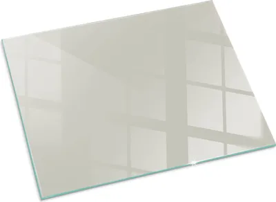 Imagen del producto de Color: Crema claro. Placa de vidrio para: estufa de leña. Placa de vidrio para chimenea. Cristal protector. Placa de protección contra chispas. Placa de vidrio resistente al fuego. Placa de protección contra el calor. Protección de suelo de vidrio. Dimensiones: 80x60 cm