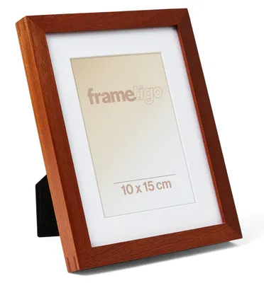 Immagine prodotto di Cornici in legno di mogano massello, dimensioni 10x15 cm, per fotografie