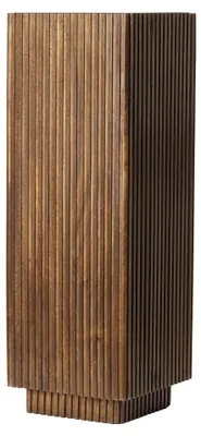 Immagine prodotto di Colonna in legno GATURA di Light & Living in marrone scuro con vetro – 35x35x100 cm