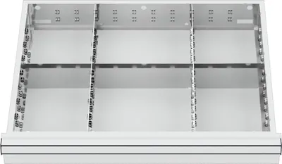 Produktbild von STIER Schubladeneinteilung Metalleinteilung BLH 75 mm Innenmaß 600x450 mm 6 Fächer