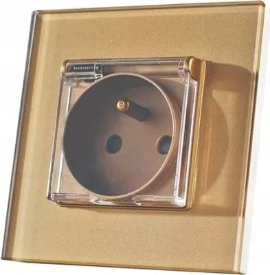 Produktbild von DOPPEL-GLASSTECKDOSE 157 mm, HERMETISCH - GOLDFARBE