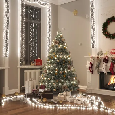 Zdjęcie produktu dla vidaXL Lampki choinkowe LED z 2000 diodami LED zimny biały 17 m PVC