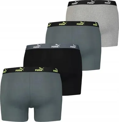 Produktbild von Puma Herren Boxershorts 4 Pack Unterhosen Unterwäsche Short Trunks Mehrfarbig Gr.M