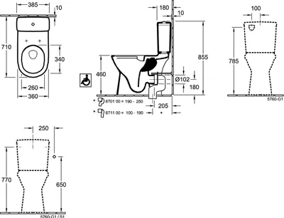 Produktbild von Villeroy & Boch 5760G101 Spülkasten O.novo 385x165x360mm