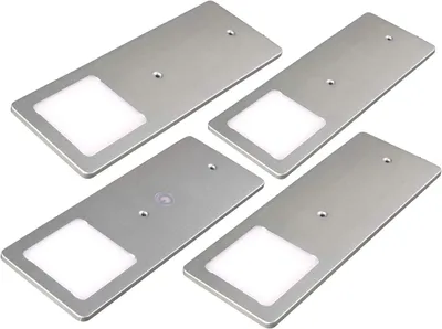 Immagine prodotto di Lampada a LED da incasso, colore argento, 5W, con funzione di dimmerazione touch, set di 4