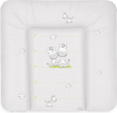 Produktbild von Ceba Baby Wickelauflage 75x70 cm Wickelunterlage Wickeltischauflage - Abwaschbar - Grau Zebra