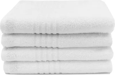 Produktbild von Handtuch 4er Set, Baumwolle, 50x100 cm, weiß