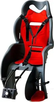Produktbild von Filmer 46890 Fahrrad Kindersitz Calippo - dunkelgrau/rot