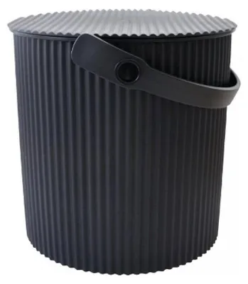 Mini-Eimer mit Deckel, 4 l, schwarz, Kunststoff