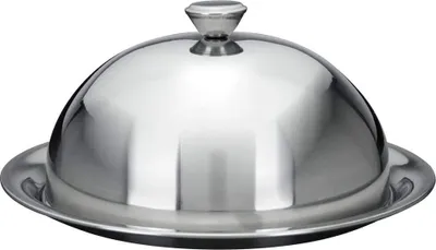 Produktbild von Speiseglocke mit Unterteller - Ø 24 cm - aus Edelstahl