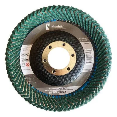 Obrázek produktu pro Oboustranný brusný kotouč 115 mm, P80, Molatool Zirkon