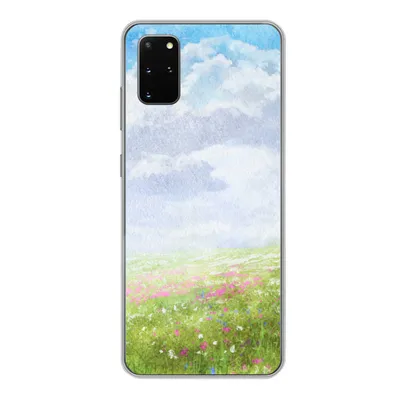 Produktbild von MuchoWow® Handyhülle Schutzhülle Hülle für Samsung Galaxy S20 Plus Aquarell - Blumen - Landschaft Silikon Softcase Handy Hülle - Hartschale