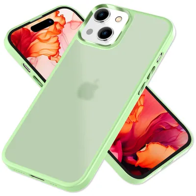 Zdjęcie produktu dla Hybrydowe etui na iPhone 15 Plus Frosted Case Protective Edge Etui na telefon komórkowy Etui na telefon komórkowy Mint Green