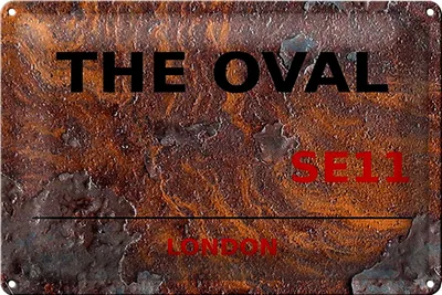 Produktbild von Blechschild London 30x20cm The Oval SE11 Rost