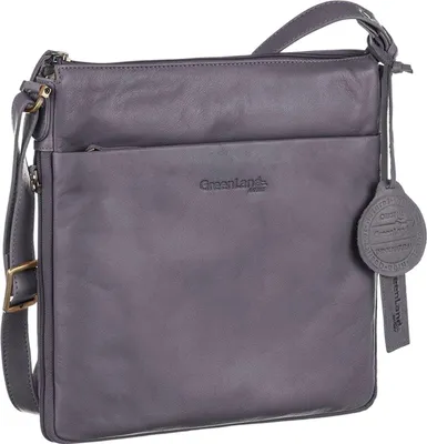 Produktbild von GreenLand Nature Leder Umhängetasche Crossbody Bag Granite flieder