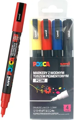 Immagine prodotto di Posca Uni Mix Set Di 4 Colori, Punte Pc-3M 205110