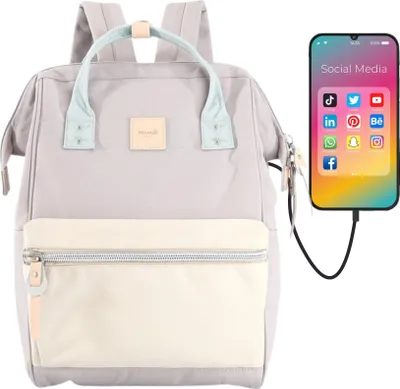 Produktbild von Geräumiger Laptop-Rucksack mit USB-Anschluss - Himawari