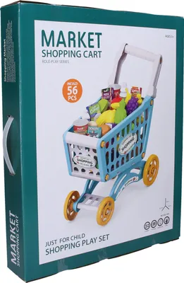 Produktbild von Einkaufswagen mit Lebensmitteln 40 x 24,5 x 44 cm