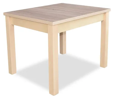 Image de Table de salle à manger élégante avec plateau en bois de couleur beige Salle à manger moderne