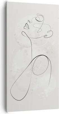 Produktbild von Bild auf Leinwand - Leinwandbild - Einteilig - Frau eins Linie - 65x120cm - Wand Bild - Wanddeko - Wandbilder - Leinwanddruck - Bilder - Wanddekoration - Leinwand bilder - Wandbild - PA65x120-4576