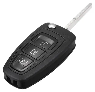 Immagine prodotto di Guscio chiave Ford a forma di coltellino, 3 pulsanti, compatibile con Mondeo, Focus, S-Max, Galaxy, C-Max, Transit Connect, modelli 2010-2018