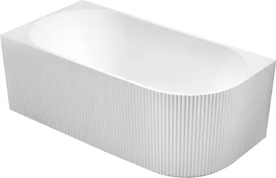 Obrázek produktu pro TIBERA Strip L rohová vana, 170x80 cm, vlnový panel, bílá