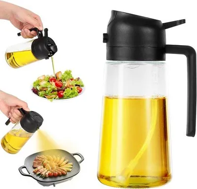 Produktbild von Famanu Ölsprüher Set 2er, 100 ml, nachfüllbarer Ölspray für Kochen, Braten, Grillen und Salate
