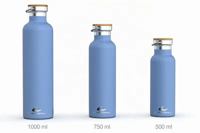 Imagen del producto de DAIKOKU: Botella de acero inoxidable de doble pared, termo