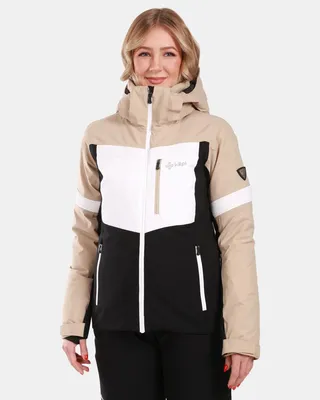 Imagen del producto de Chaqueta de esquí para mujer KILPI VALERA-W WL0106KI, color beige, talla 40