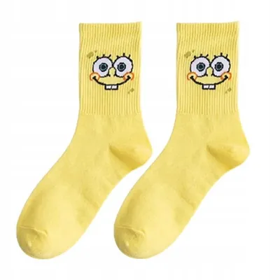 Immagine prodotto di Calzini – SpongeBob, a righe, motivo cartoon, gialli, unisex