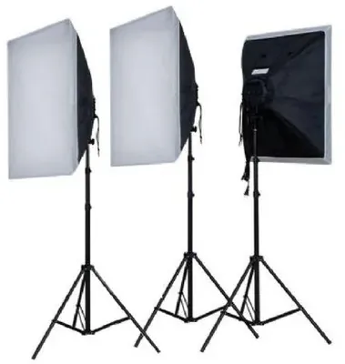 Produktbild von Falcon Eyes LED-ESB5050K3 LED Dauerlichtset mit Softboxen und Stativen