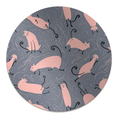 Obrázek produktu pro Kulatá ochranná podložka pod podlahu - Ochranná podložka pod židli - Podložka pod podlahu - 140x100 cm - kreslená