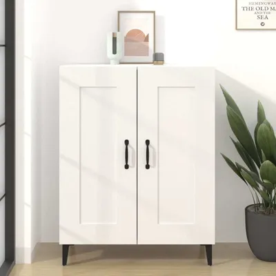 Image de vidaXL Sideboard Blanc 69,5x34x90 cm Bois composite