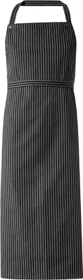Produktbild von Greiff GASTRO MODA Service Latzschürze 77x110 Schwarz gestreift