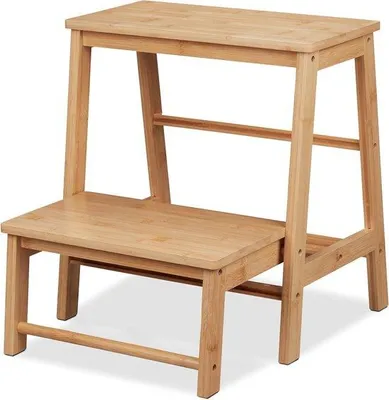 Immagine prodotto di Sgabello per bambini in bambù a 2 gradini 48x45x51 cm