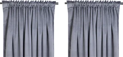 Zdjęcie produktu dla HOMLA Zestaw 2x ZASŁONA B2 ZIENNA WELWETOWA CIEMNOSZARA ZACIEMNIAJĄCA ESSENTIALS 140x250 cm