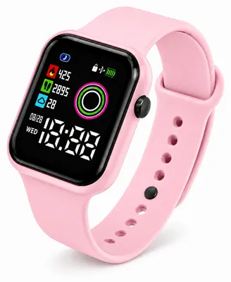 Obrázek produktu pro Dětské digitální hodinky LED růžové - sportovní styl, Obrázek vytvořený pomocí AI