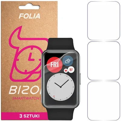 Produktbild von 3x Schutzfolie für den Bildschirm für Huawei Watch Fit, Bizon Watch HydroFlex