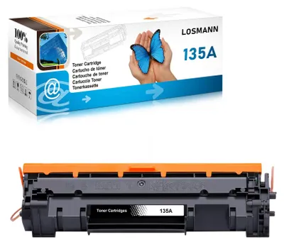 Obrázek produktu pro Toner LOSMANN 135A W1350A (S ČIPEM), kompatibilní s HP 135A 135X W1350X, vhodný pro tiskárny LaserJet MFP M234dw, M234sdw, M234sdn, M234dwn, M209dw, M209dwn, M234, M209 (1 černá)