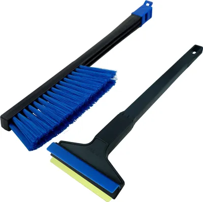Produktbild von Eiskratzer lang mit Besen Auto Set MURSKA Eisschaber schnell, einfach & mühelos Scheibenkratzer Messingklinge Schneebesen Schwarz Blau